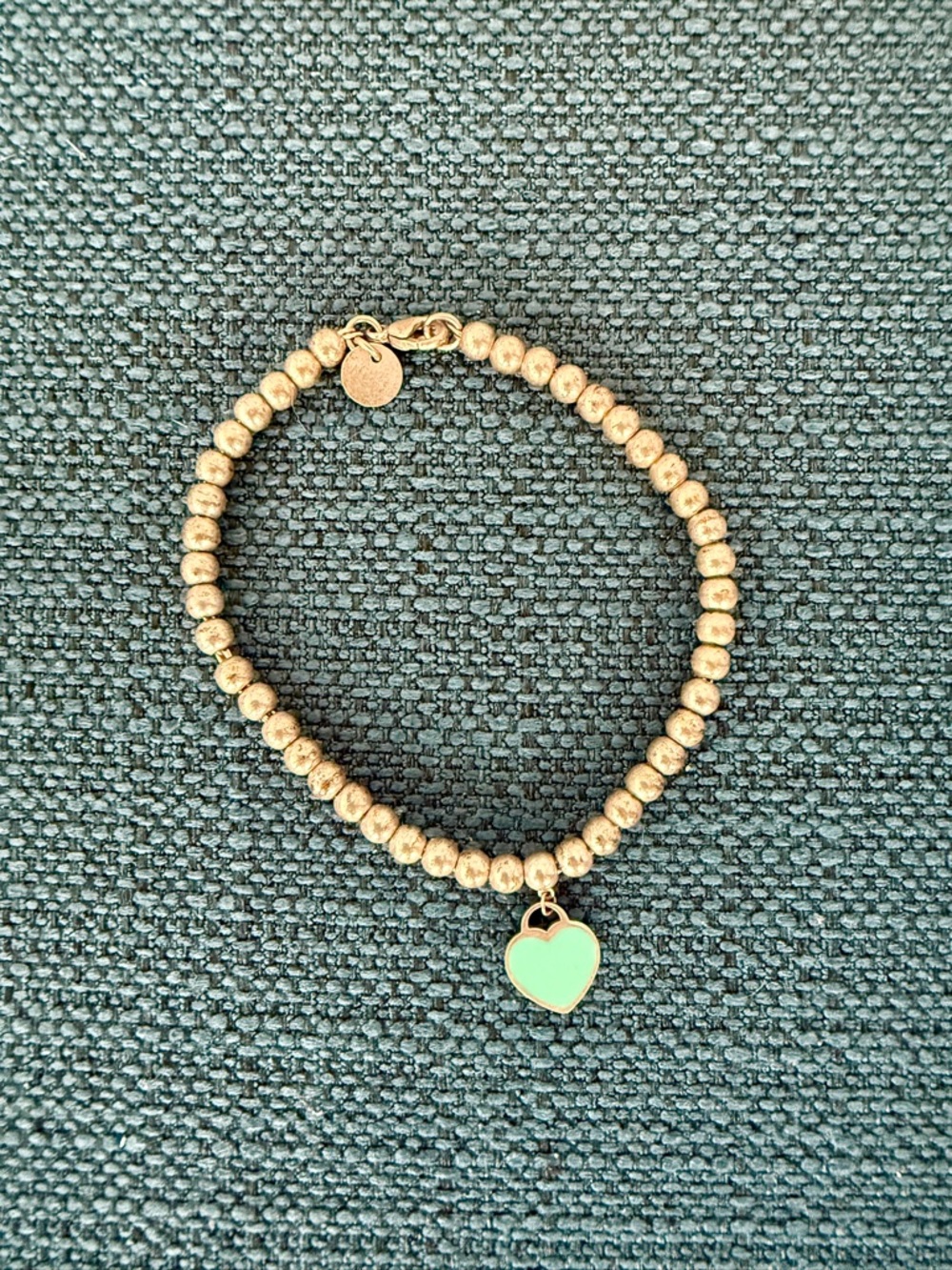 Tiffany & Co Return to Tiffany Silver Beaded Bracelet with Heart Charm  Jewelry - Picture 2 of 5